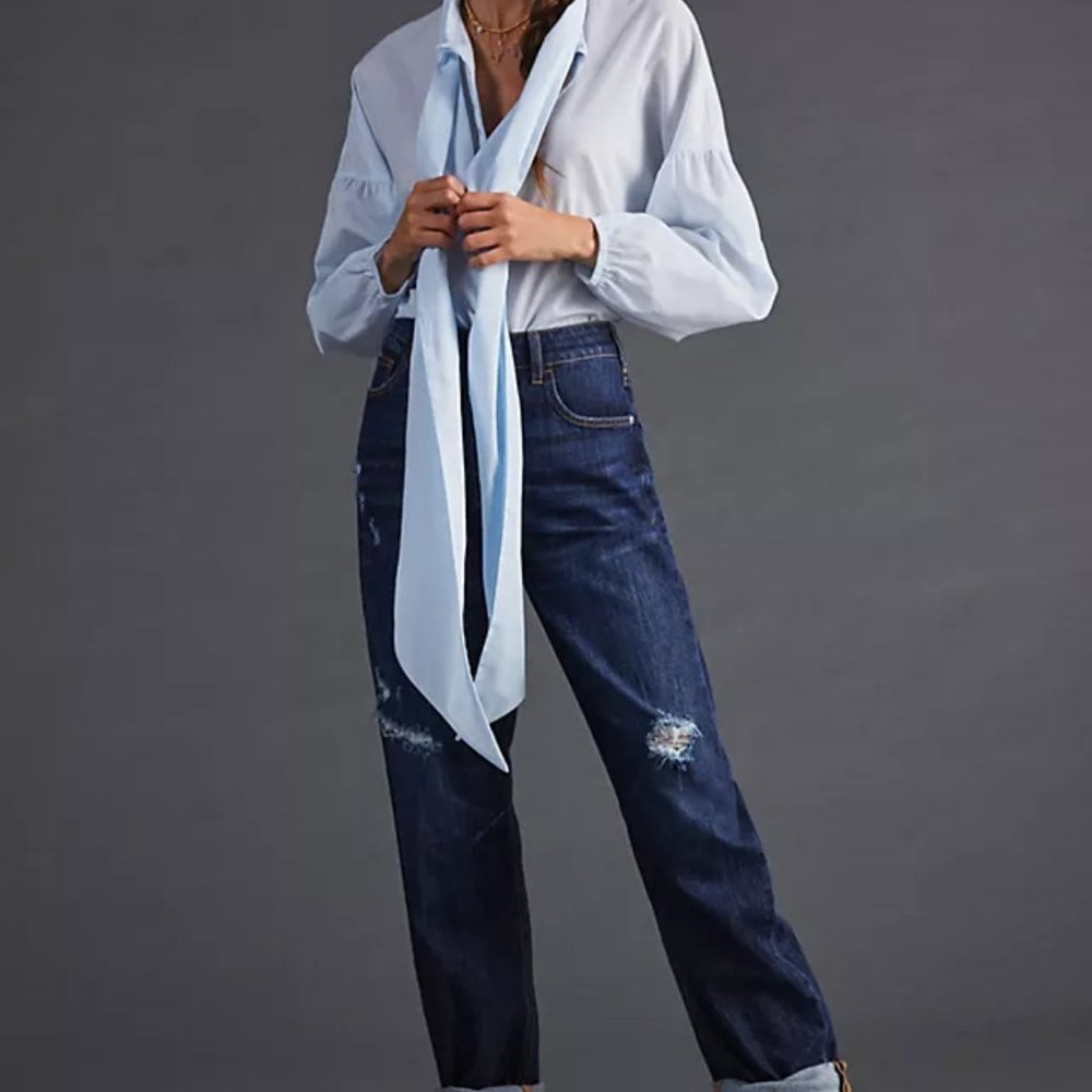 Anthropologie Pilcro The Bow Boyfriend Jeans
